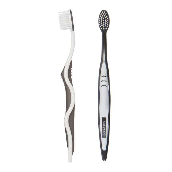 Flossing Toothbrush with Antibacterial Bristles